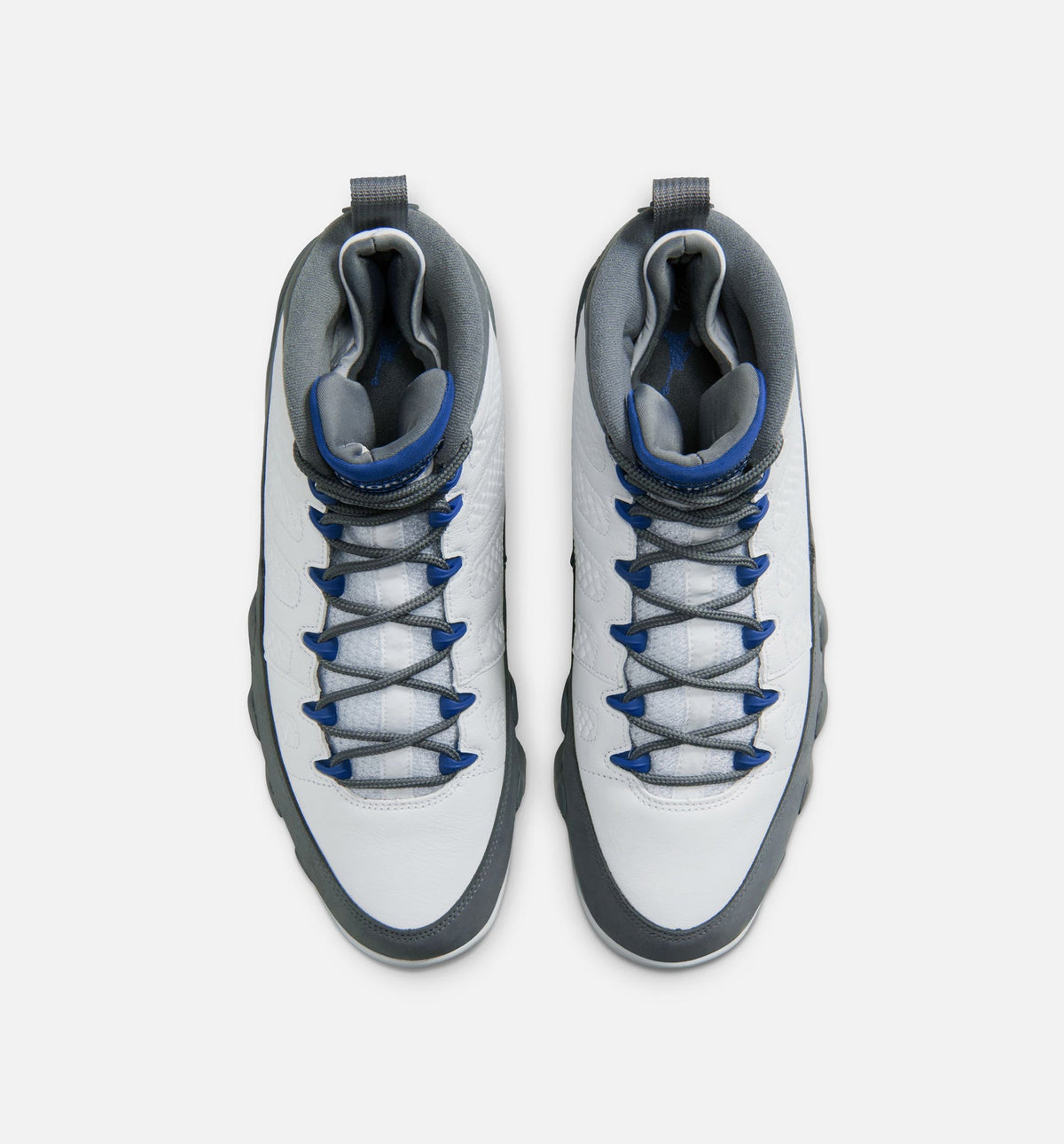 Air Jordan 9 Retro Flint Grey and French Blue Men's Shoes - White/French Blue/Flint Grey
