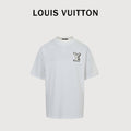 Louis Vuitton 26SS Front & Back Leather Letter Logo T-Shirt White